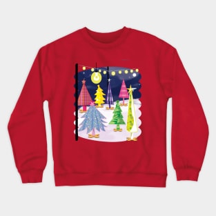 Midcentury Christmas Trees Crewneck Sweatshirt